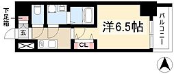 S-RESIDENE名駅北alesia(アレシア) 1Kの間取図画像