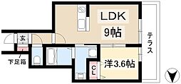 AVANTIA Sage 中島新町 1LDKの間取図画像