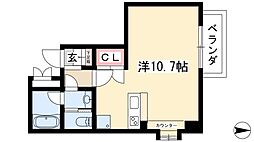 シテイライフ今池北 ワンルームの間取図画像