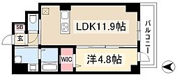 Cielde金山 1LDKの間取図画像