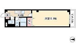 センチュリーパーク広住町 1Kの間取図画像