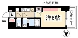 プレリス花の木オルディア 1Kの間取図画像