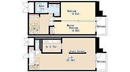 RESIDIA東桜2 2LDKの間取図画像