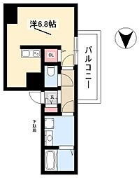 エスレジデンス上前津 ワンルームの間取図画像