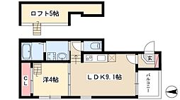 ルナソル 1LDKの間取図画像
