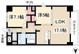 JS御園通 2LDKの間取図画像