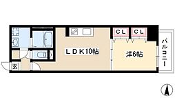 ラ・メゾン輝 1LDKの間取図画像
