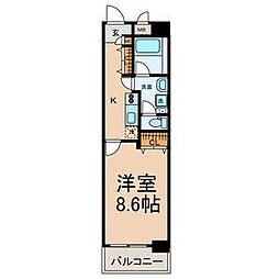 Enchante泉 1Kの間取図画像