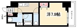 WESTIN上前津 1Kの間取図画像