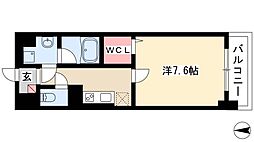 リベルティア 1Kの間取図画像