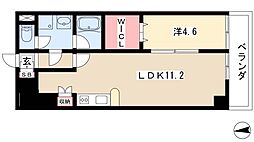 フォレシティ新栄 1LDKの間取図画像