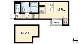 colors 1Kの間取図画像
