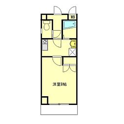 グランデ・泉 1Kの間取図画像