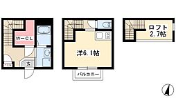 EMブランドール 1Kの間取図画像