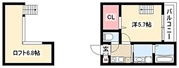 Sunlitgarden 1Kの間取図画像