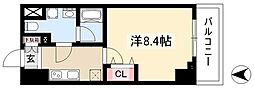 WESTIN上前津 1Kの間取図画像
