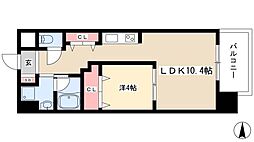 ArtizA上前津2 1LDKの間取図画像