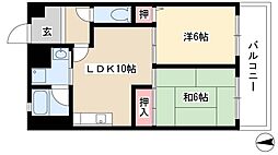 ブラザービル八幡 2LDKの間取図画像