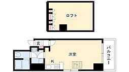 アルドゥ6 ワンルームの間取図画像