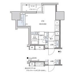 パークアクシス新栄 ワンルームの間取図画像