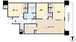 リエトコート丸の内 3LDKの間取図画像