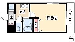 LUMINOUSTSURUMAKOEN 1Kの間取図画像