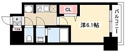 プレサンス栄フロント 1Kの間取図画像