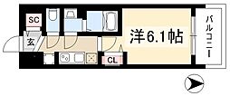プレサンス鶴舞駅前レジス 1Kの間取図画像