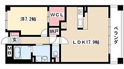 グラン・アベニュー名駅南 1LDKの間取図画像