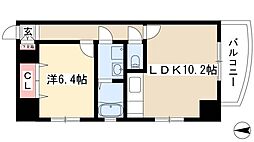 アビタシオン葵 1LDKの間取図画像