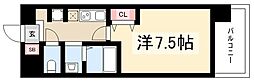 グランカーサ千代田 1Kの間取図画像