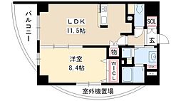 さくらHillsRiverSideEAST 1LDKの間取図画像