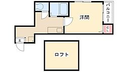 コンフォート吹上 1Kの間取図画像