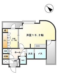 千種タワーヒルズ 1Kの間取図画像