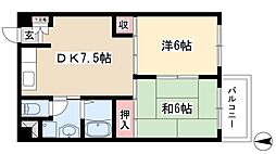丸の内カジウラ 2DKの間取図画像