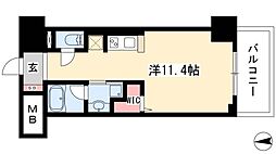 御幸レジデンス丸の内 ワンルームの間取図画像