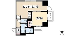 P-SQUAREShumoku 1LDKの間取図画像