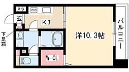 グレイス泉 1Kの間取図画像