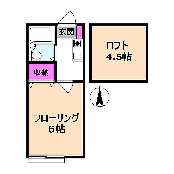 カーサ元町 A206｜東京都国分寺市東元町４丁目(賃貸アパート1K・2階・16.31㎡)の写真 その2