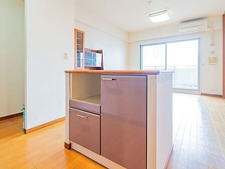 キッチン背面には、ハッチ(下部物入)あり