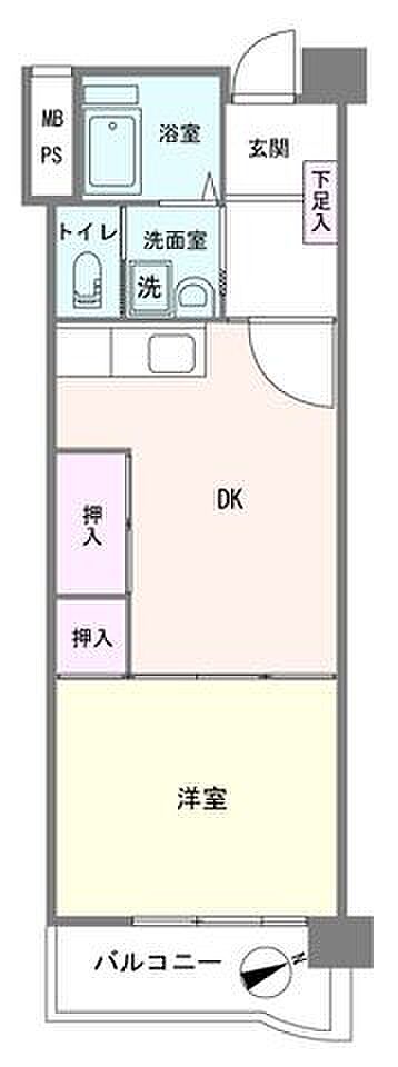1DK 間取り