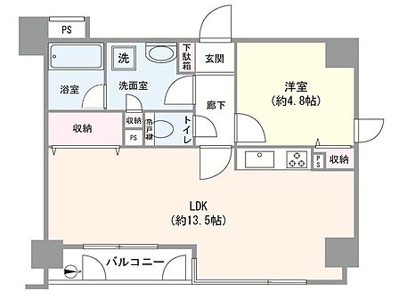 最上階角部屋