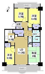 ライフインサーラ 4SLDKの間取図画像