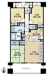 ブライトタウン新居 3LDKの間取図画像