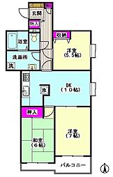 エバーグリーンコート 3LDKの間取図画像