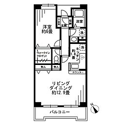ベルウッド一之江 1LDKの間取図画像