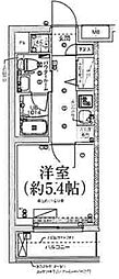 マテリア横浜North 1階1Kの間取り