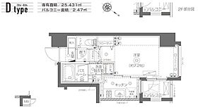 ZOOM月島  ｜ 東京都中央区月島3丁目24-4（賃貸マンション1K・5階・25.43㎡） その2