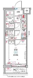 クレヴィスタ横浜大口 3階1Kの間取り