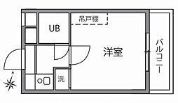 クレール八雲 1Kの間取図画像